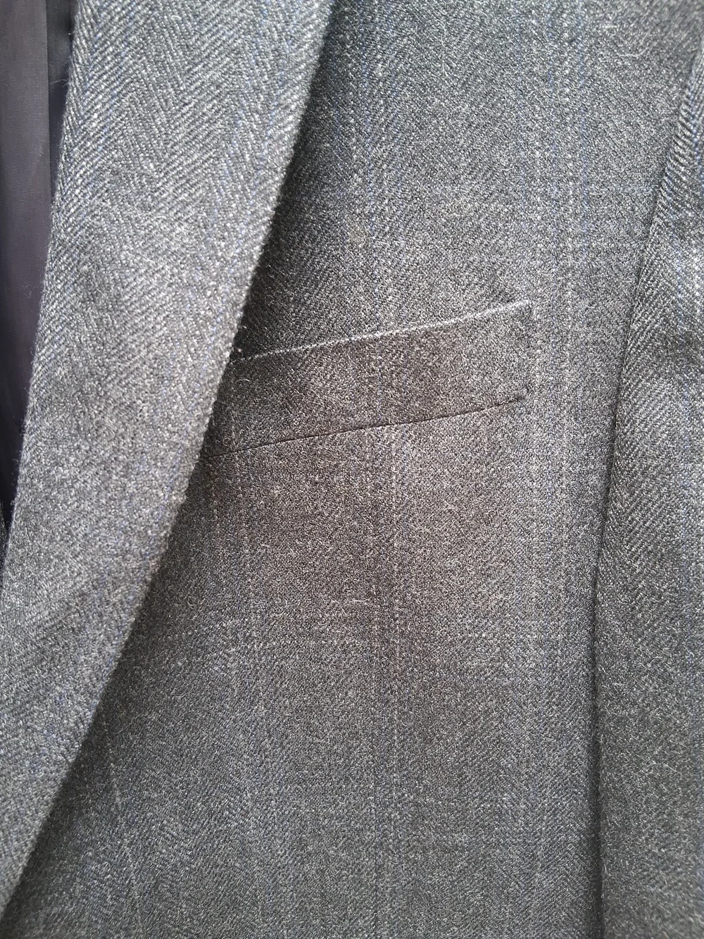 Ralph Lauren Men's 44 Long Gray Windowpane Blazer Jacket Wool Sport Coat